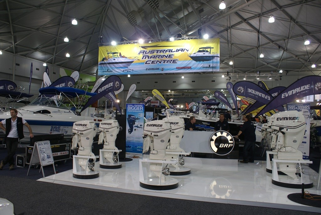 Evinrude outboards to the fore at the Brisbane Boat Show. - Brisbane Show &copy; Andrew Gricks http://www.andrewgricksphotography.com
